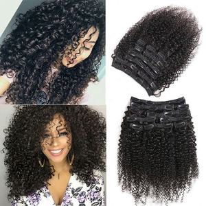 Extensions de cheveux à clips ISWEET, cheveux bouclés crépus birmans 3c 3b, super double trame, extensions de cheveux à clips - Product Image 3