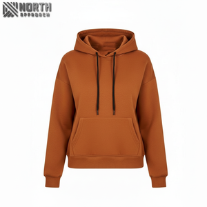 Venta al por mayor Crop Top 400 Gsm mujeres sudaderas con capucha logotipo personalizado mujeres sudaderas con capucha de manga larga 100% algodón 450 GSM Sudadera con capucha - Product Image 1