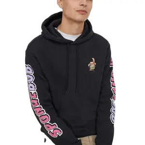 Homens Feitos Sob Encomenda Terry Francês 100% Algodão Dos Desenhos Animados Impressão Hoodies Moletons 3D