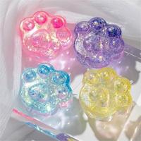 Diskon besar mainan Squishy Squishy empuk cakar kucing kristal lucu kartun mainan Squishy Rebound lambat untuk anak-anak