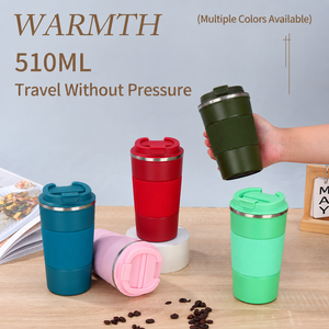 Tasse de bureau portable 510 ml avec revêtement en céramique, tasse à café isotherme réutilisable, gobelet de voyage avec couvercle, sans goût métallique - Product Image 3