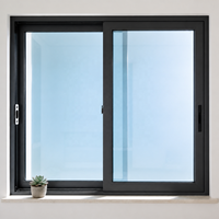 Fenêtre coulissante en aluminium moderne, double vitrage, insonorisée, étanche, design classique, pour intérieur et extérieur, vente en gros