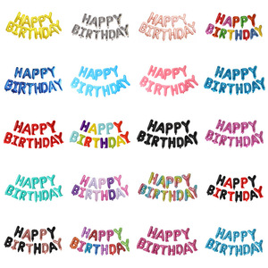 Globos de Helio Inflables para Fiesta de Cumpleaños, Globos de Papel de Aluminio Dorado y Plateado con Letras del Alfabeto, Feliz Cumpleaños - Product Image 1