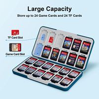 Étui pour 24 cartes de jeu pour N Switch, coque portable, fermeture magnétique puissante, boîte de rangement pour cartes de jeu Switch