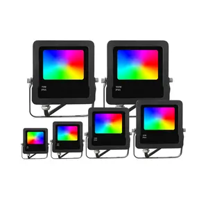 RGB lũ ánh sáng điều khiển từ xa IP65 chết đúc nhôm nhà ở 10W 20W 50W 70W 100W dẫn đèn pha đèn ngoài trời