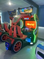 Machine d'arcade de course de simulation à écran plastique de 42 pouces, fonctionnement à pièces, langue anglaise, jeux de conduite de voiture Cruisn Blast