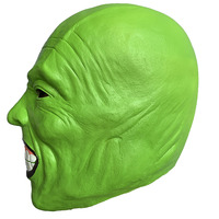 Masque en latex vert de Jim Carrey, accessoire de cosplay, masque de luxe pour Halloween, accessoires de costume de mascarade