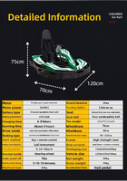 Nouveau Kart Électrique pour Enfants 2026, 350W Double Moteur, Voiture de Course Télécommandée à Batterie avec Frein à Disque pour Jeu en Extérieur