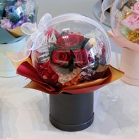 Nouveau Bouquet de Roses Éternelles Tendance 2026 sous Dôme Acrylique – Cadeau Réaliste Longue Durée pour Noël, Mariage, Saint-Valentin – Décoration de Table