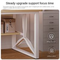 Bureau d'ordinateur de style moderne avec bibliothèque intégrée, bureau simple pour chambre à coucher, table d'apprentissage et d'écriture pour étudiants, pour un usage domestique