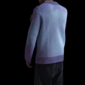 Pull à col rond personnalisé en fil sensible à la couleur changeant de couleur thermochromique tricot réactif pour <span class=keywords><strong>homme</strong></span> INFRA PURPLE CYAN RÉACTIF À LA CHALEUR - Product Image 6