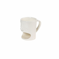 Cadeaux d'Halloween en céramique Tasse à café en céramique drôle avec visage humain 3D avec poche à biscuits Sachet de thé Porte-biscuits