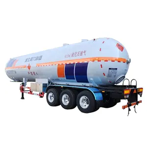 3-axle Semi-trailer 60 Cbm Mobile LPG LNG Filling Gas Refuel Station Tanker Truck with ASME certification for sales