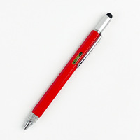 Stylo multifonction en métal 6 en 1 avec logo personnalisé, stylo à bille, niveau, tournevis, règle, échelle, cadeau promotionnel, vente en gros