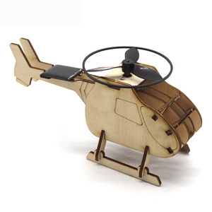 Kit de helicóptero de madera con energía solar, juguete educativo científico para niños de 7 a 9 años, ensamblaje manual, proyecto de aprendizaje STEM - Product Image 1