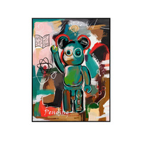 Impression sur toile haute brillance, peinture luxueuse brillante, graffiti moderne populaire, art pop, peinture au pistolet sur toile cristalline, écologique, encadrée
