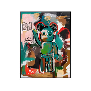 Peinture au spray pop <span class=keywords><strong>art</strong></span> graffiti moderne populaire sur panneau en porcelaine cristalline encadré avec encre écologique, taille personnalisée, décoration - Product Image 4