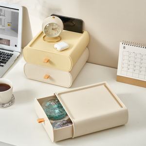 Современные многоуровневые настольные органайзеры для дома и офиса, пластиковые ящики из полипропилена, прямоугольные, для хранения мелочей, штабелируемые, объемом 3-6 л - Product Image 4