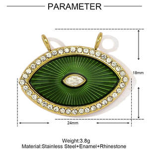 Edelstahl Vintage <span class=keywords><strong>Tarot</strong></span> Shiny Zircon Rechteck Edelstahl Anhänger für DIY Herstellung Schmuck Charms - Product Image 6