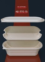 Boîte alimentaire biodégradable en amidon de maïs pour la préparation des repas au bureau, 1100 ml, boîte à lunch jetable pour la restauration à emporter