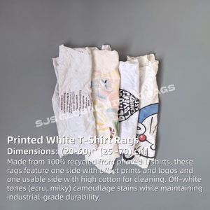 Algodón de Alta Calidad 5 lb. Paños de limpieza blancos impresos para el lugar de trabajo, paños de limpieza de tela blanca para limpiar - Product Image 2