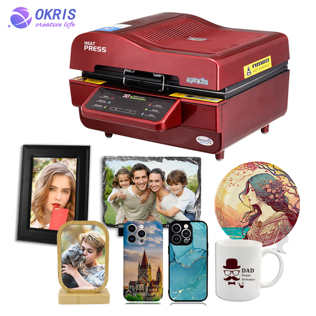 3D Multifunctional Sublimation Vacuum Heat Press Machine Popular Heat Transfer 3D Machine for Blank Mug/Plate/Phone Case/T-shirt