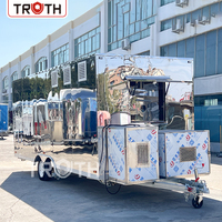 Food Truck Remorque de Restauration Mobile avec Fours, Restaurant Moderne, Café, Snacks Préfabriqués, Remorques de Restauration Rapide Entièrement Équipées, Approuvées aux États-Unis