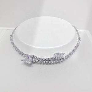 Bracelet de luxe en argent sterling 925 massif, prix d'usine, bijoux fins, vente en gros, bracelet délicat pour femme avec nœud et zircon cubique - Product Image 2