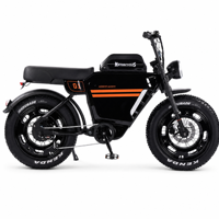 Nouvelle Arrivée Scooter Électrique Rétro Adulte à Pneus Larges, Style Sportif et Vintage, Moteur Arrière, Batterie au Lithium