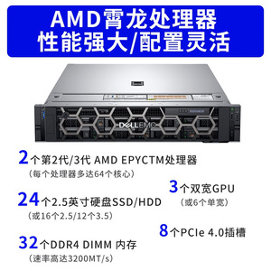 Für Dell R7525 2U Rack-Server AMD-Prozessor Xeon-CPU für software definiertes und Big <span class=keywords><strong>Data</strong></span> Computing auf Lager - Product Image 2