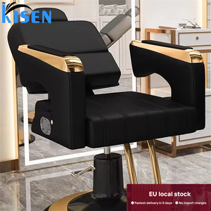 Envío Gratis, Silla de Peluquería Hidráulica Reclinable con Marco de Metal Negro, Muebles de Salón para Estilismo y Corte de Cabello, Uso en Barbería - Product Image 3