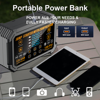 Démarreur de voiture portable 12V avec gonfleur de pneus (7 BAR) et batterie externe - Courant de crête 3000A, capacité de batterie 22200mWh