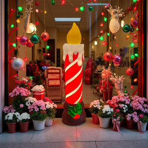 <b>LED</b> Electronic Candles Red Christmas <b>Tree</b> Candlestick Light String Rod Atmosphere Enhancement Outdoor Events Festival Decoration - Product Image 5