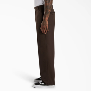 <span class=keywords><strong>Pantalon</strong></span> décontracté pour homme, taille mi-haute, coupe ample et droite, avec braguette zippée, service OEM - Product Image 3