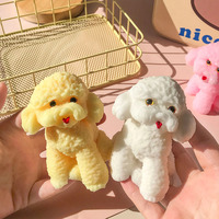Jouet en peluche TPR pour chien - Adorable caniche de dessin animé anti-stress avec texture douce au toucher, idéal pour les fêtes et les bureaux