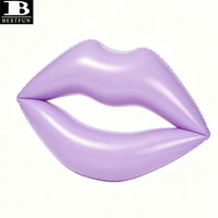 Tendance : Flotteur gonflable pour piscine en forme de lèvres, chaise longue aquatique pour adultes, idéal pour les soirées bachelorette estivales et les séances photo