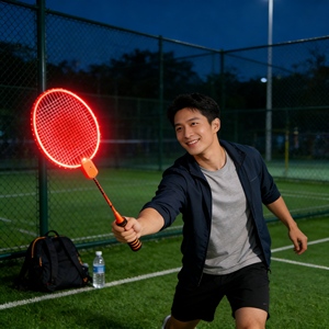 Raquette <span class=keywords><strong>de</strong></span> <span class=keywords><strong>badminton</strong></span> phosphorescente à succès, ultra-légère et durable pour les sports <span class=keywords><strong>de</strong></span> plein air et les activités nocturnes - Product Image 1