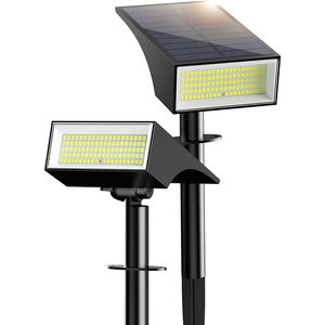 IP65 impermeable 100 LED luces solares de jardín 4 modos de iluminación para paisaje foco camino bandera casa árbol piscina - Product Image 1