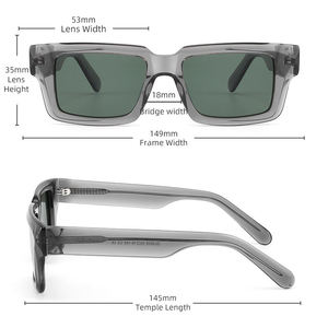 <span class=keywords><strong>Occhiali</strong></span> <span class=keywords><strong>da</strong></span> <span class=keywords><strong>Sole</strong></span> Quadrati Spessi Classici Retrò Neri Opachi 2026 <span class=keywords><strong>da</strong></span> <span class=keywords><strong>Uomo</strong></span>, Personalizzabili con Logo, Lusso in Acetato, Protezione UV400, Montatura Completa, Vendita all'Ingrosso - Product Image 4