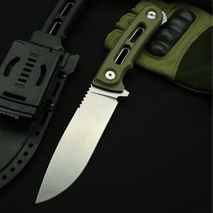 Couteau de poche tactique personnalisable de haute qualité en acier inoxydable Damas, lame G10 pour bricolage industriel extérieur, épée en bois/plastique - Product Image 2