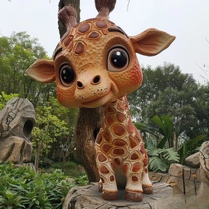 Escultura de Jirafa de Fibra de Vidrio de Tamaño Real para Decoración de Arte al Aire Libre, Estatua de Animal de Resina para Jardín - Product Image 4