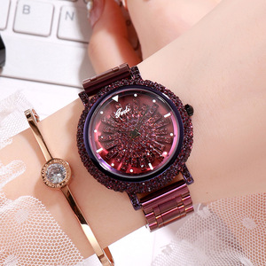 Montre pour femme avec incrustation de diamants, bracelet haut de gamme, cadran en strass, montre populaire 2026 - Product Image 5