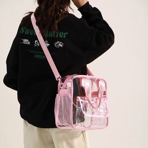 Outdoor Travel Beach PVC Tote Bags Single Shoulder Sling Bag Waterproof Transparent Hand Bag - Product Image 5