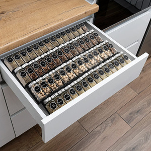Extendable <b>Spice</b> <b>Jar</b> Storage <b>Rack</b> Rectangular Black 3 Floors Desktop Drawer Organizer <b>For</b> Kitchen <b>Spices</b> - Product Image 2