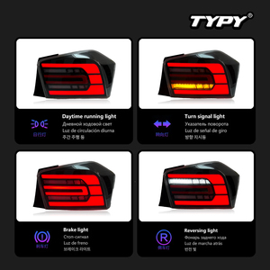 TYPY Nuevo para 2008-2014, Luces Traseras LED para City, Estilo City Modificado con Luces de Circulación y Señales de Giro Luminosas - Product Image 5
