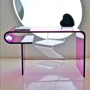 Personalización de color Mesa de negociación comercial Mesa de consola Acrílico transparente Escritorio de escritura Transparente Escritorio de oficina en casa Acrílico - Product Image 3