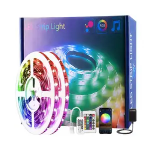 Dropshipping 12v Tv Background Light 5m 10m Smart App Wifi Remote Control 150 300 Leds Flexible Led Rgb Strip Light Kit Smd 5050