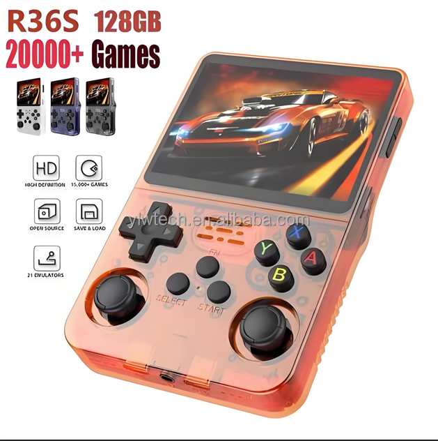 GAMINJA 3.5 Inch IPS Screen Portable Open Source Lunix System Video Game Player Retro Handheld Game Console