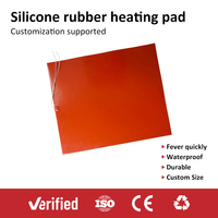 CE RoHS 12V 300x300mm Tapis chauffant flexible en silicone pour sac à pizza