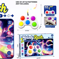 Jeu électronique musical et rythmique rechargeable lumineux avec 2 modes, jouet éducatif sensoriel, jeu portable rapide à pression pour enfant